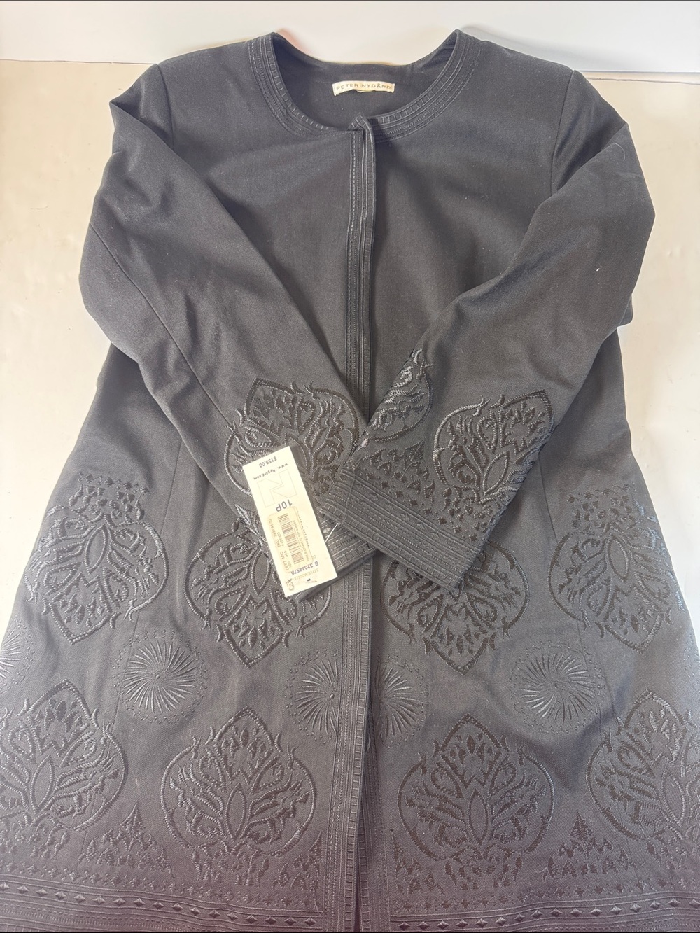 Peter Nygård Black women’s embroidered coat